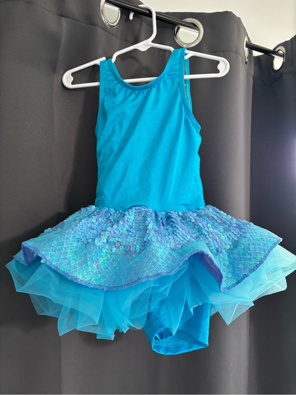 Weissman Turquoise Sequin Tutu Leotard